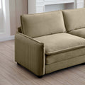 Armless Deep Seat Corduroy Single Sofa, Can Be Used With Combined With Alternative Armrest And Combined With Alrmess 2 Seater Sofas ,Tan Corduroy Fabric Tan Corduroy 1 Seat