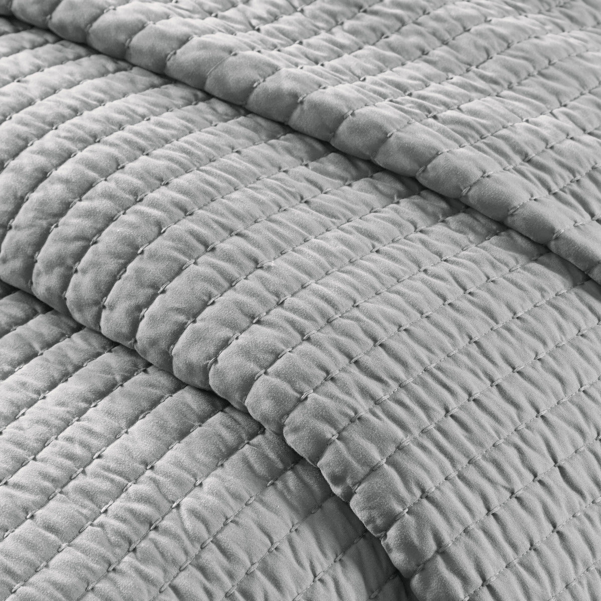 2 Piece Quilt Set Grey Twin Twin Xl Twin Grey Cotton