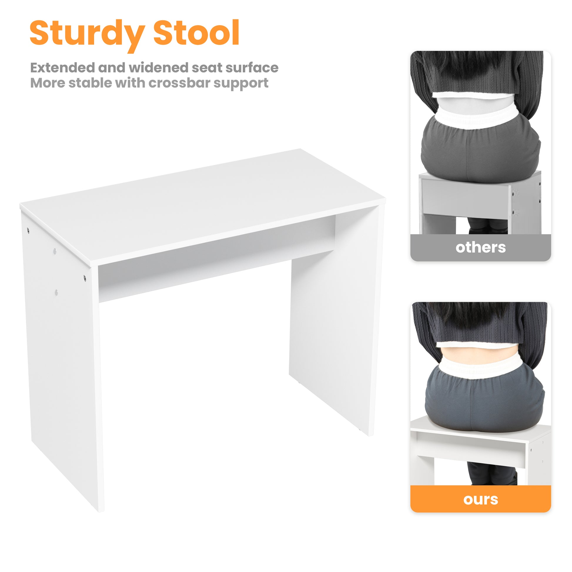 Vanity Desk Set Stool & Dressing Table With Led Lighting Mirror Drawer And Compartments Modern Wood Cosmetic Table Chest Of Drawers White Color Gloss White White 1 Drawer Bedroom Wood