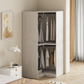 Polygon Corner Wardrobe, Natural Natural Particle Board