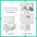 Tall Storage Cabinet With Three Drawers For Bathroom Office, White White Mdf