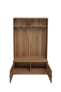 Closet, Suitable For Living Room, Entryway, Bedroom Walnut Mdf