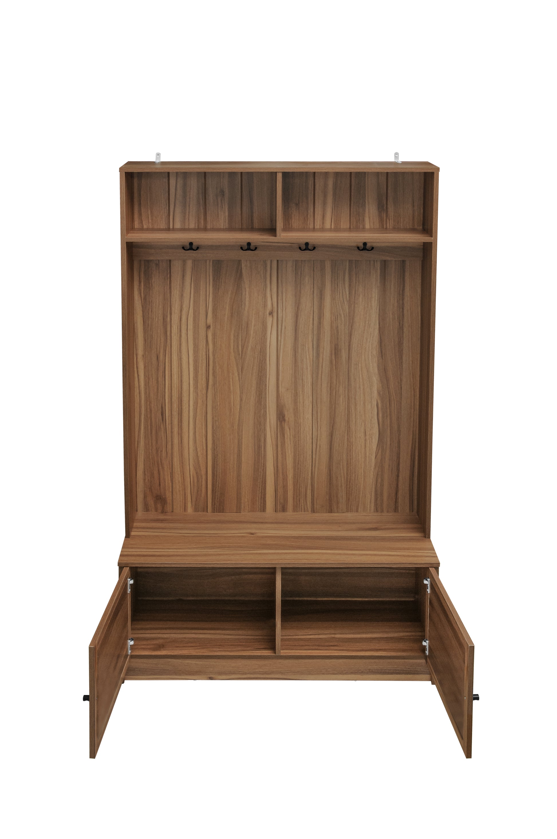 Closet, Suitable For Living Room, Entryway, Bedroom Walnut Mdf