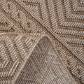 8X10 Mocha Geometric Indoor Outdoor Area Rug Mocha Polypropylene