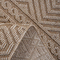 5X7 Mocha Geometric Indoor Outdoor Area Rug Mocha Polypropylene