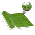 Outsunny 10' X 3' Artificial Turf Grass With Simulated Look & Feel Uv Protection, & Drain Holes For Rain, 1.25