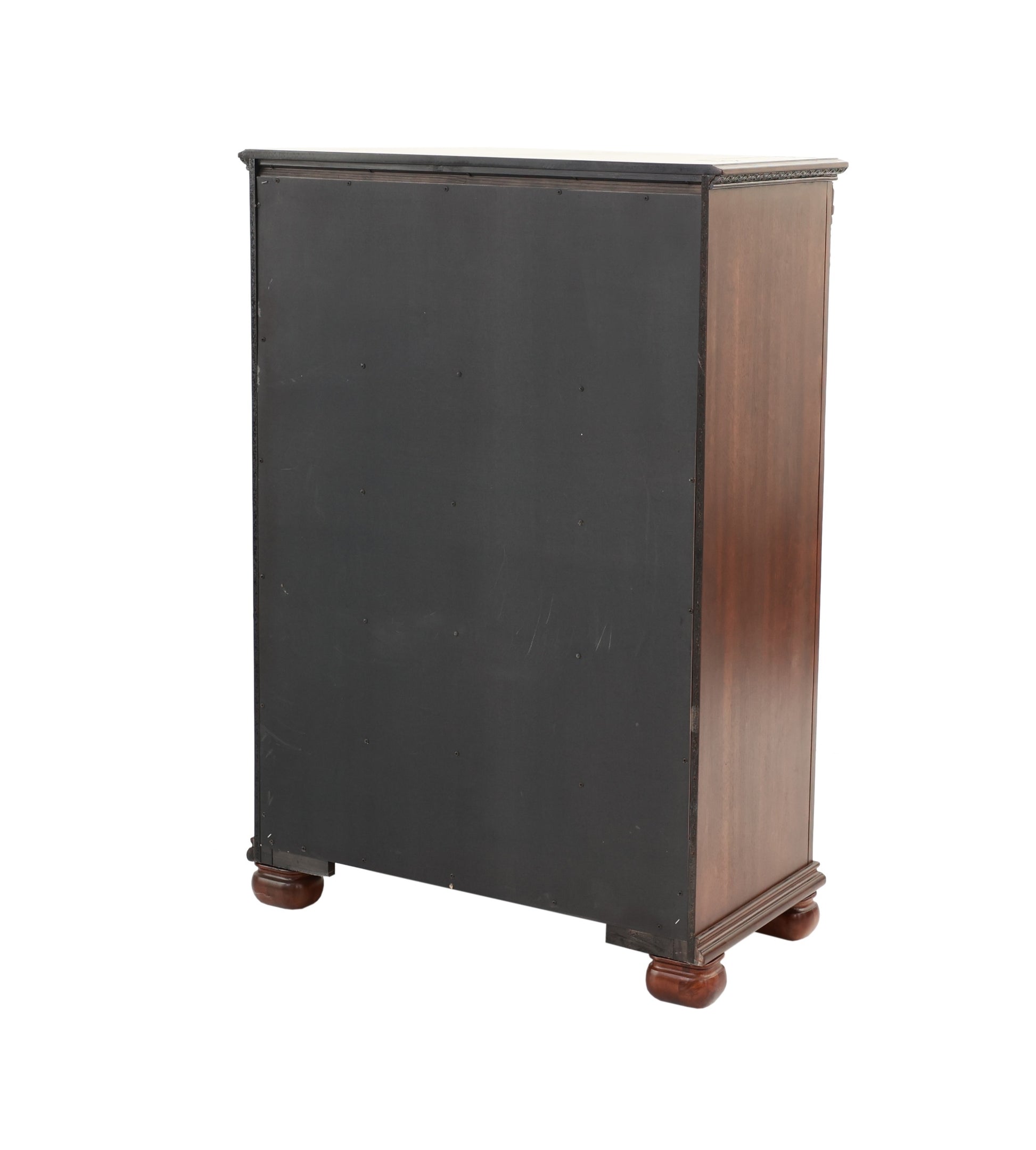 Dark Cherry 1Pc Chest Of Drawers Storage Bedroom Furniture Traditional Style Chest Cherry Bedroom Contemporary,Modern,Transitional Particle Board Mdf,Plywood