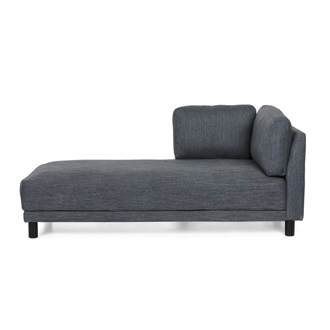Chaise Lounge Charcoal Fabric