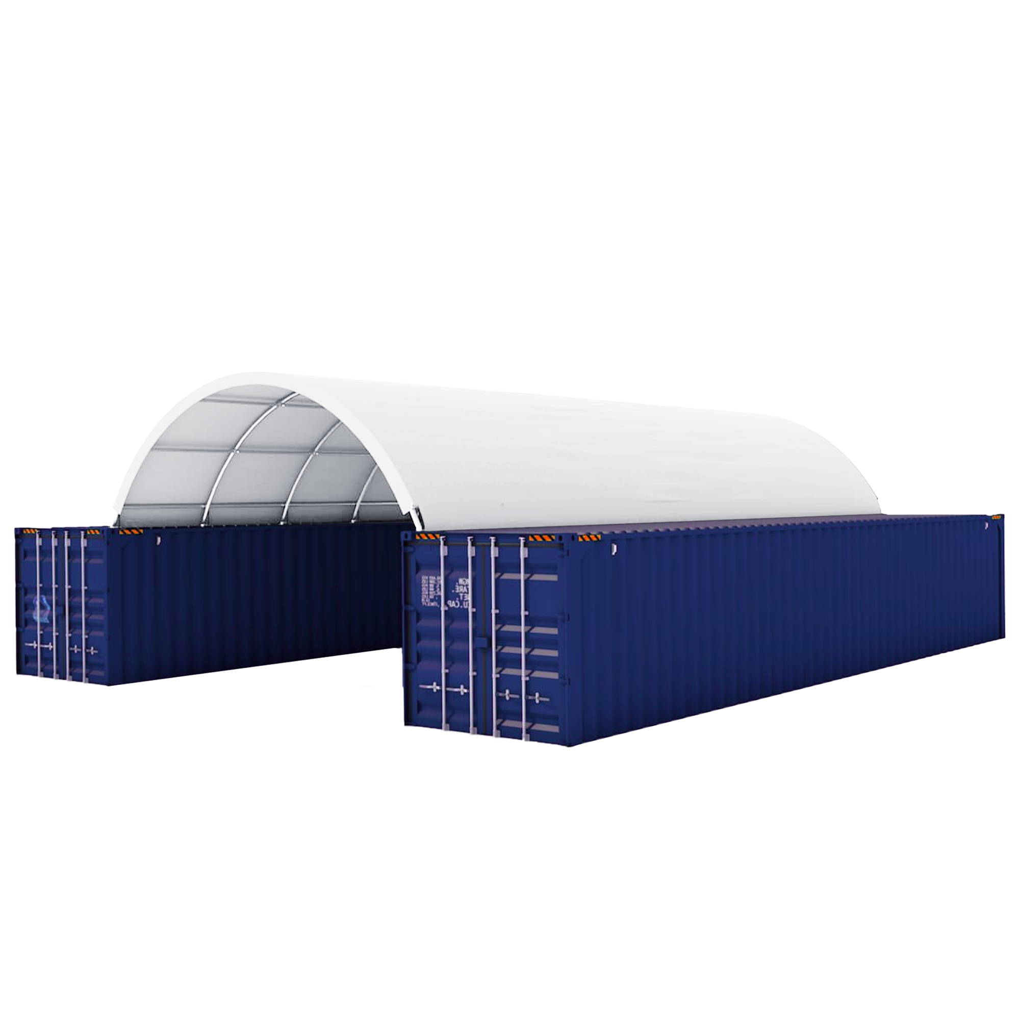 Ping Container Canopy Shelter 20'X40',15 Oz Pvc White Steel