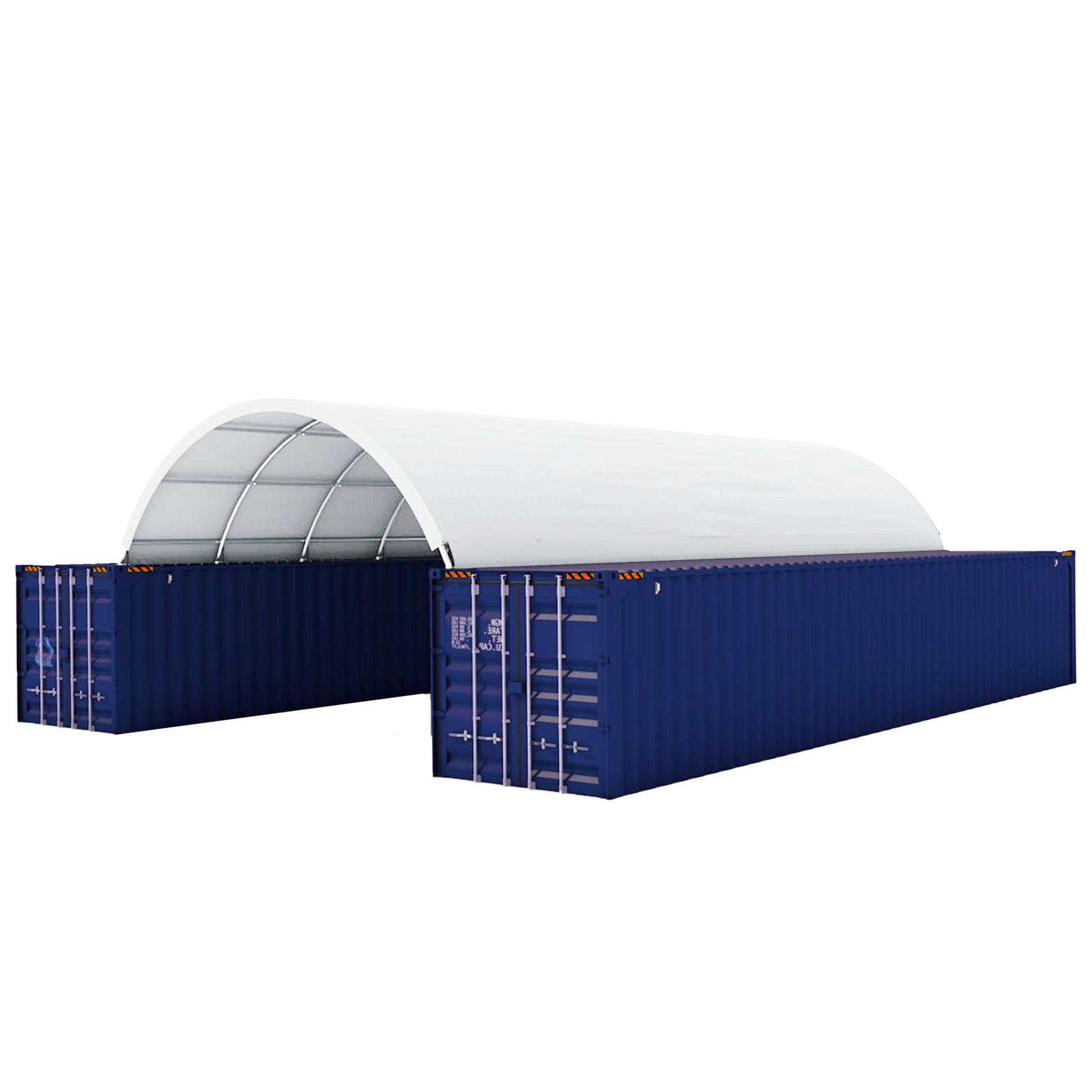 Ping Container Canopy Shelter 20'X40',15 Oz Pvc White Steel