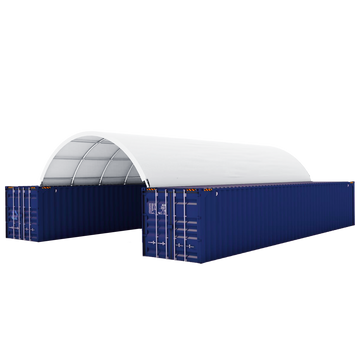 Ping Container Canopy Shelter 20'X40',15 Oz Pvc White Steel