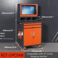 Industrial Pc Cabinet Mobile Metal Computer Cabinet Deep Cabinet Can Accommodate Up To 27 Inch Monitor Gray Abs Steel Q235