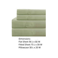 Lanester 3 Piece Polyester Twin Size Sheet Set The Urban Port, Olive Green Green Polyester