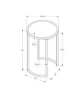 Accent Table, Side, Round, End, Nightstand, Lamp, Living Room, Bedroom, Grey Laminate, Black Metal, Contemporary, Modern Grey Metal