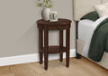 Accent Table, 2 Tier, End, Side Table, Round, Nightstand, Bedroom, Lamp, Brown Veneer, Transitional Espresso Mdf