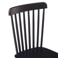 4 Pieces Of Dining Chair, Black, Rubber Wood Material, Dining Chair, Solid Wood Chair, Solid Wood Dining Table Chair, Living Room Chair, Simple And Natural Black Rubber Wood