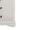 White 5 Drawer Chest With Metal Handles White Bedroom Particle Board Mdf