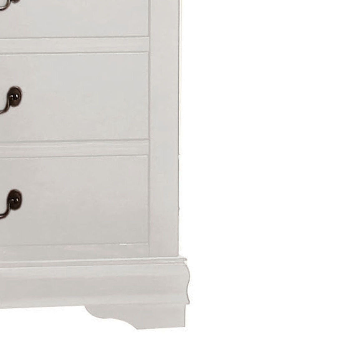 White 5 Drawer Chest With Metal Handles White Bedroom Particle Board Mdf