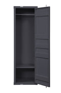 Gunmetal 1 Door Wardrobe With Container Lock Gunmetal Bedroom Iron