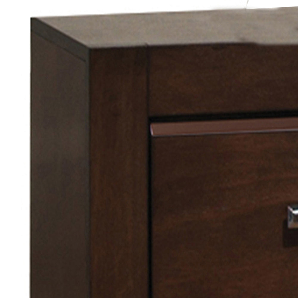 Walnut 2 Drawer Nightstand Walnut 2 Drawers Bedroom Drawer Storage Retro Rubberwood Drawers Walnut Wood