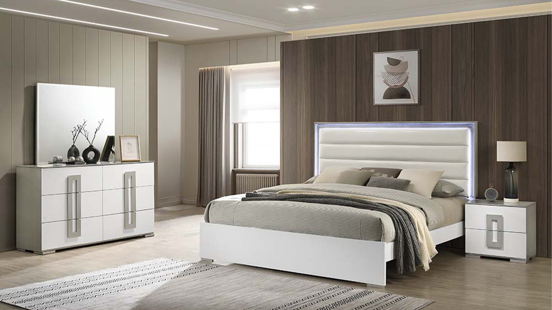 Olivia Contemporary Style 2 Drawer Night Stand Made With Wood In White White 2 Drawers Bedroom Bedside Cabinet Dovetail Joints White Solid Wood Mdf Wood