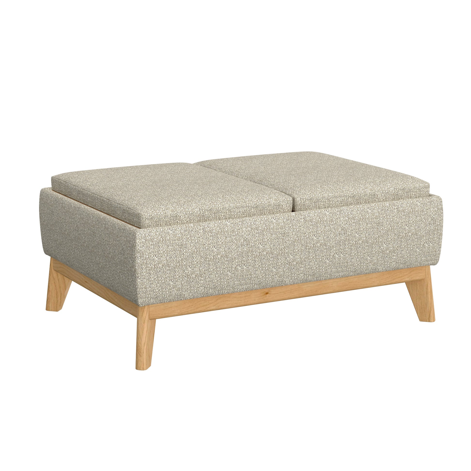 Revel Tan Reversible Tray Ottoman Tan Foam Engineered Wood