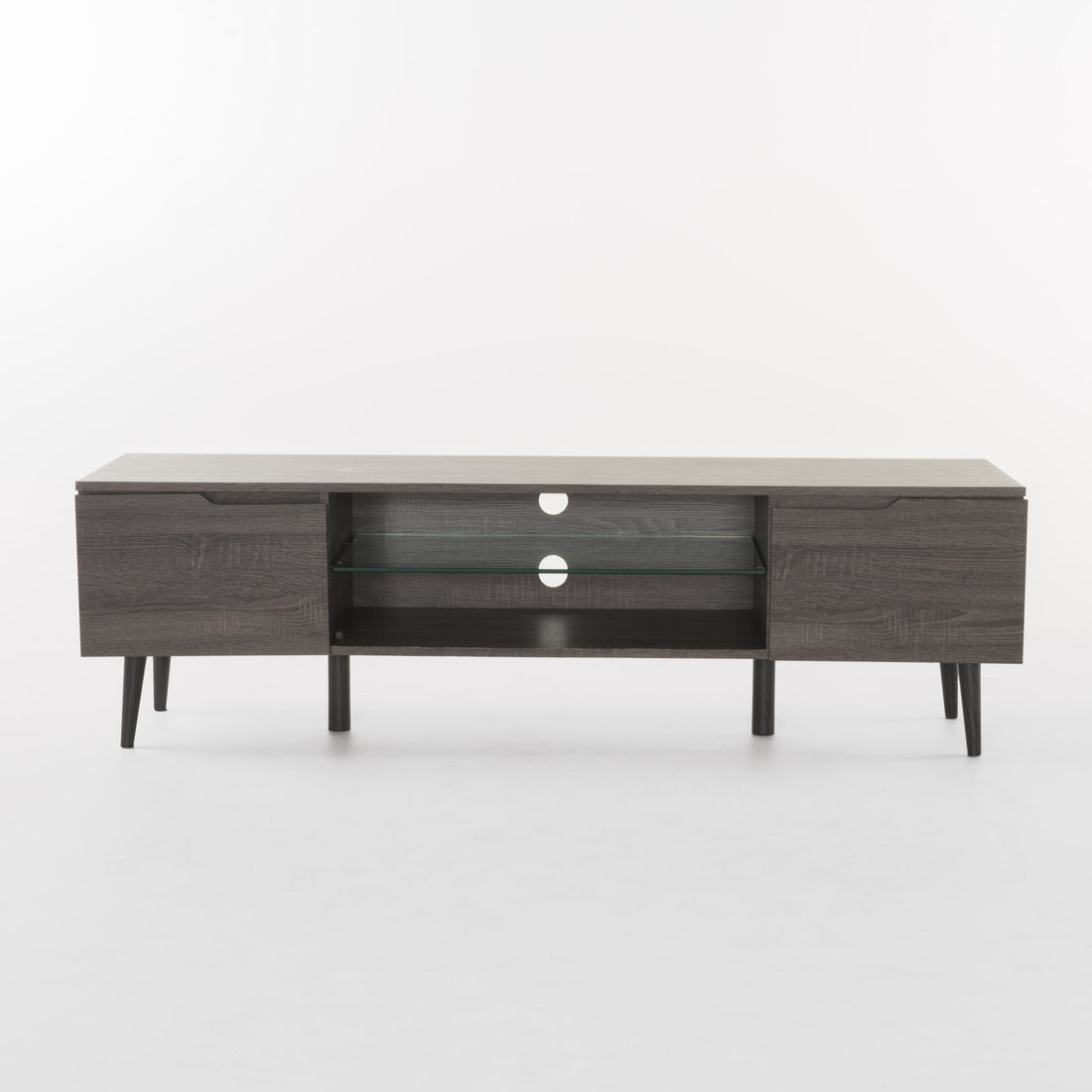 Tv Stand Gray 50 59 Inches Mdf Metal