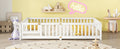 Queen Size Bed Floor Bed With Safety Guardrails And Door For Kids, White Expect Arrival Date 2024.7.26 , Old Sku W158090696 Queen White Pine