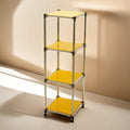 Korean Yellow 4 Tier Heavy Duty Stainless Steel Storage Shelving Unit, 100Lbs Shelf 49