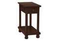 Accent Table, End, Side Table, Narrow, Nightstand, Bedroom, Lamp, Storage Drawer, Brown Veneer, Traditional Espresso Mdf