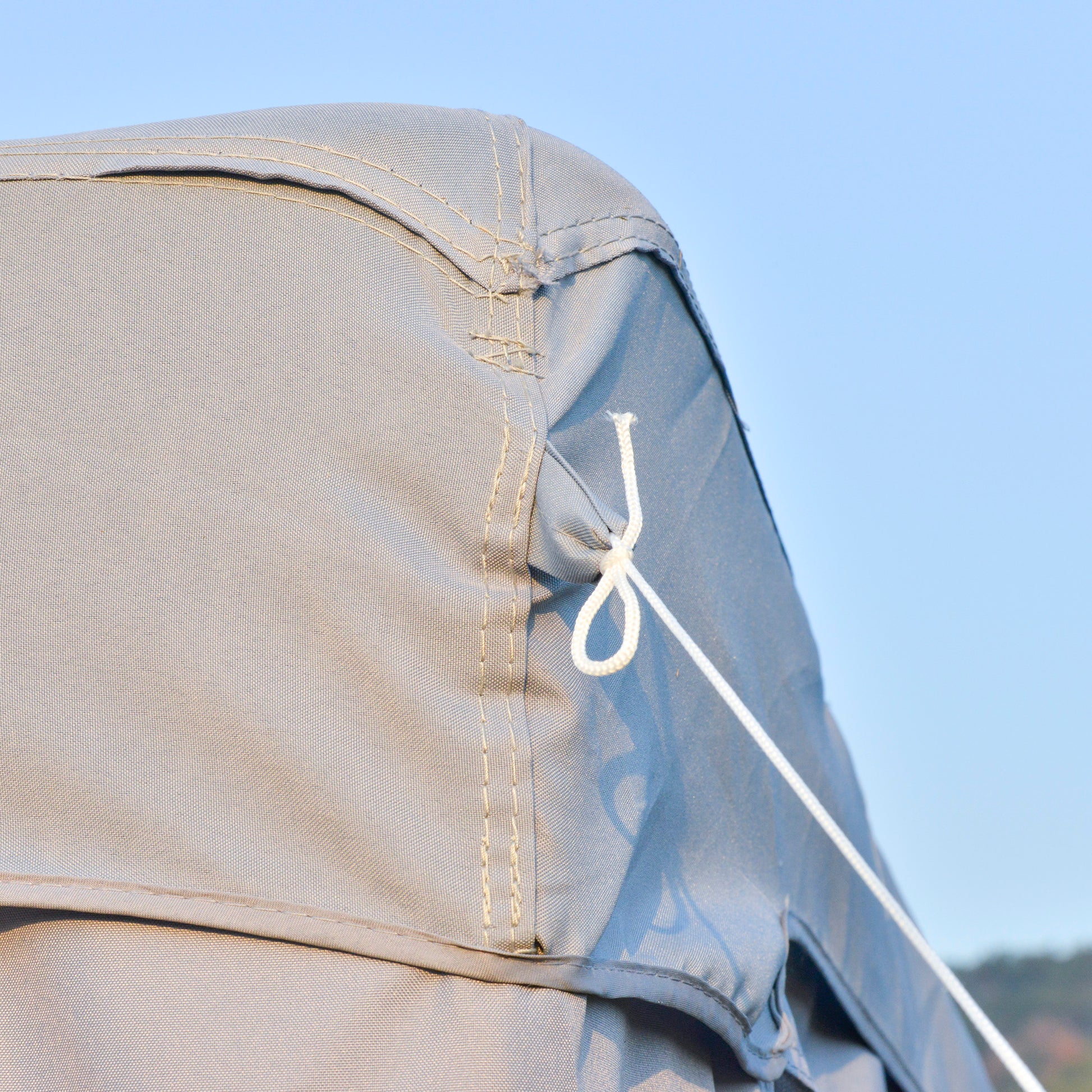 Outsunny 9.6' X 9.6' Patio Gazebo, Outdoor Canopy Shelter With 2 Tier Roof And Netting, Steel Frame For Garden, Lawn, Backyard, And Deck, Gray Gray Polyester