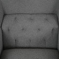 Upholstered Accent Chair Tufted Armchair For Living Room And Bedroom, Dark Grey Dark Grey Birch Foam Teddy