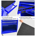 4 Drawers Multifunctional Tool Cart With Wheels Blue Blue Steel