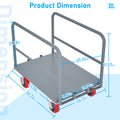 Steel Panel Truck, Heavy Duty Drywall Cart Lumber Cart Platform Truck Flat Cart, 2000Lbs, 6