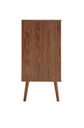 2 Door 3 Drawer Cabinet, Accent Storage Cabinet, Suitable For Living Room, Bedroom, Dining Room, Study Walnut Mdf