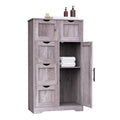 Bathroom Storage Cabinet With Storage 5 Drawers And 1 Door, Entryway Cabinet With Adjustable Shelf, Accent Cabinet For Bathroom Kitchen Living Room And Office, Grey Grey Wood