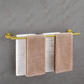 5 Piece Bathroom Towel Rack Set Wall Mount Brushed Gold Aluminium