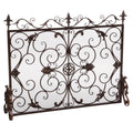 Wilmington Fireplace Screen Black Gold Iron