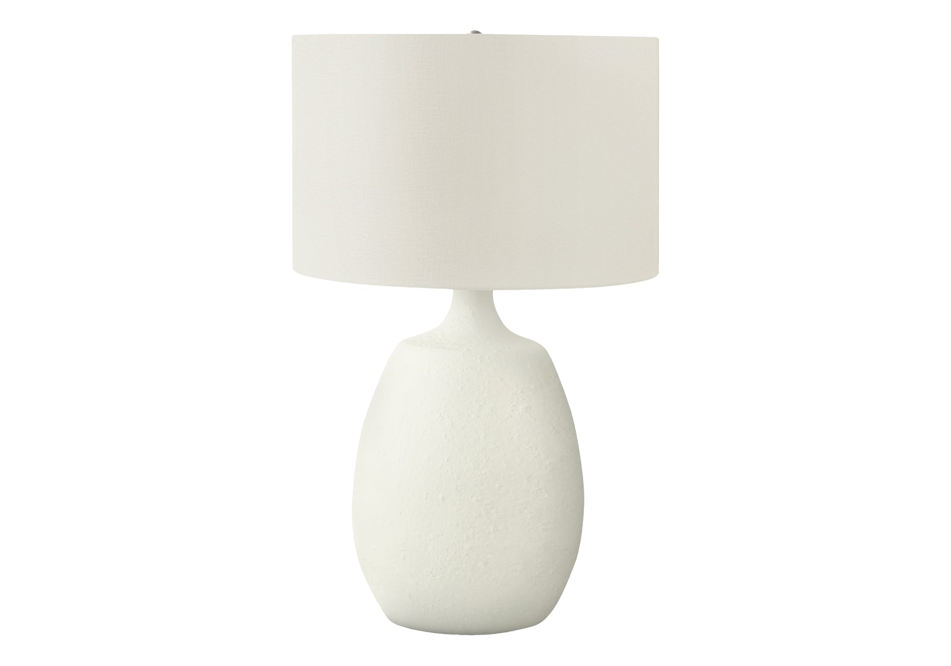 Lighting, 26"H, Table Lamp, Ivory Cream Shade, Cream Resin, Contemporary Cream Polyresin