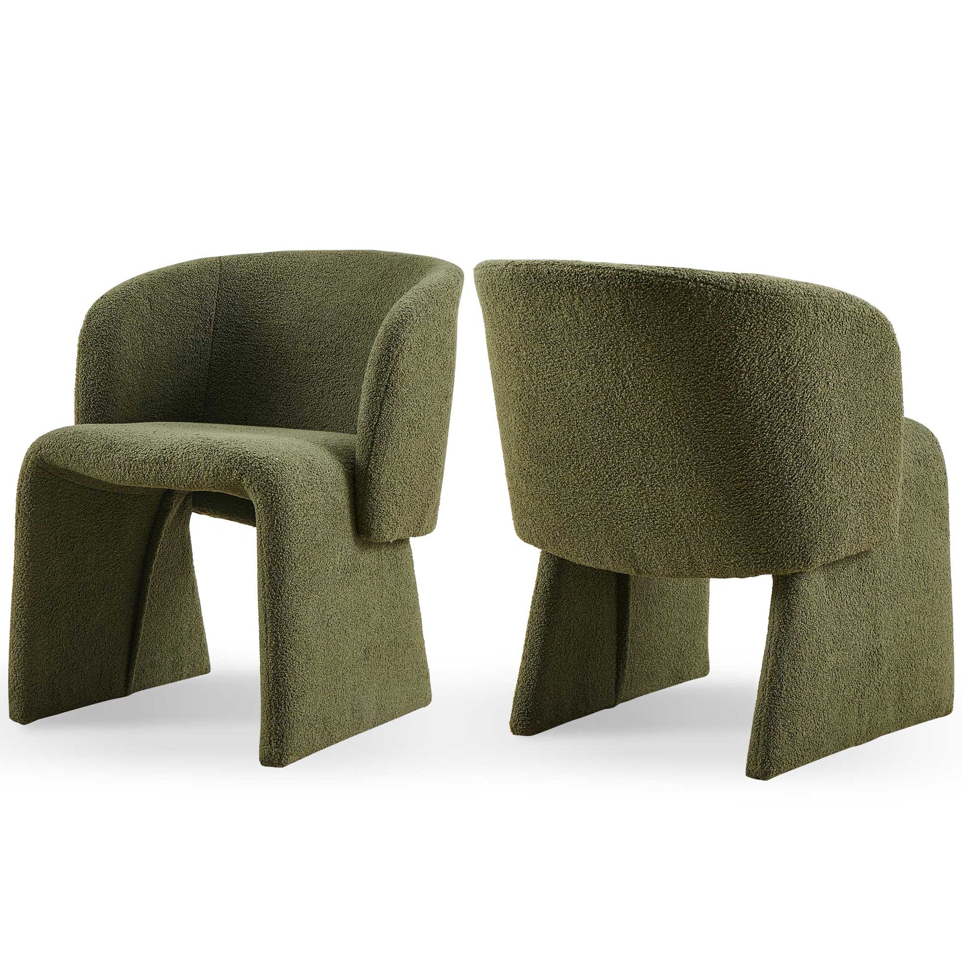 Modern Accent Chair Green Single Sofa Chair,Upholstered Side Chair Teddy Comfy Reading Chair For Dining Room Bedroom Living Room Reception Green 2Pc Green Primary Living Space Modern Set Of 2 Foam Teddy