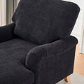 Modern Mid Century Indoor Oversized Chaise Lounger Comfort Sleeper Sofa With Soild Wood Legs Black Foam 1 Seat