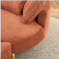3206 Comfortable Seating Suitable For Small Apartment Bedroom Space Orange Corduroy 1 Seat