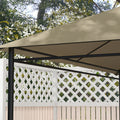 Outsunny 10' X 13' Gazebo Canopy Replacement, Outdoor Gazebo Cover Top Roof Replacement With Vents And Drain Holes, Top Cover Only , Khaki Brown Polyester