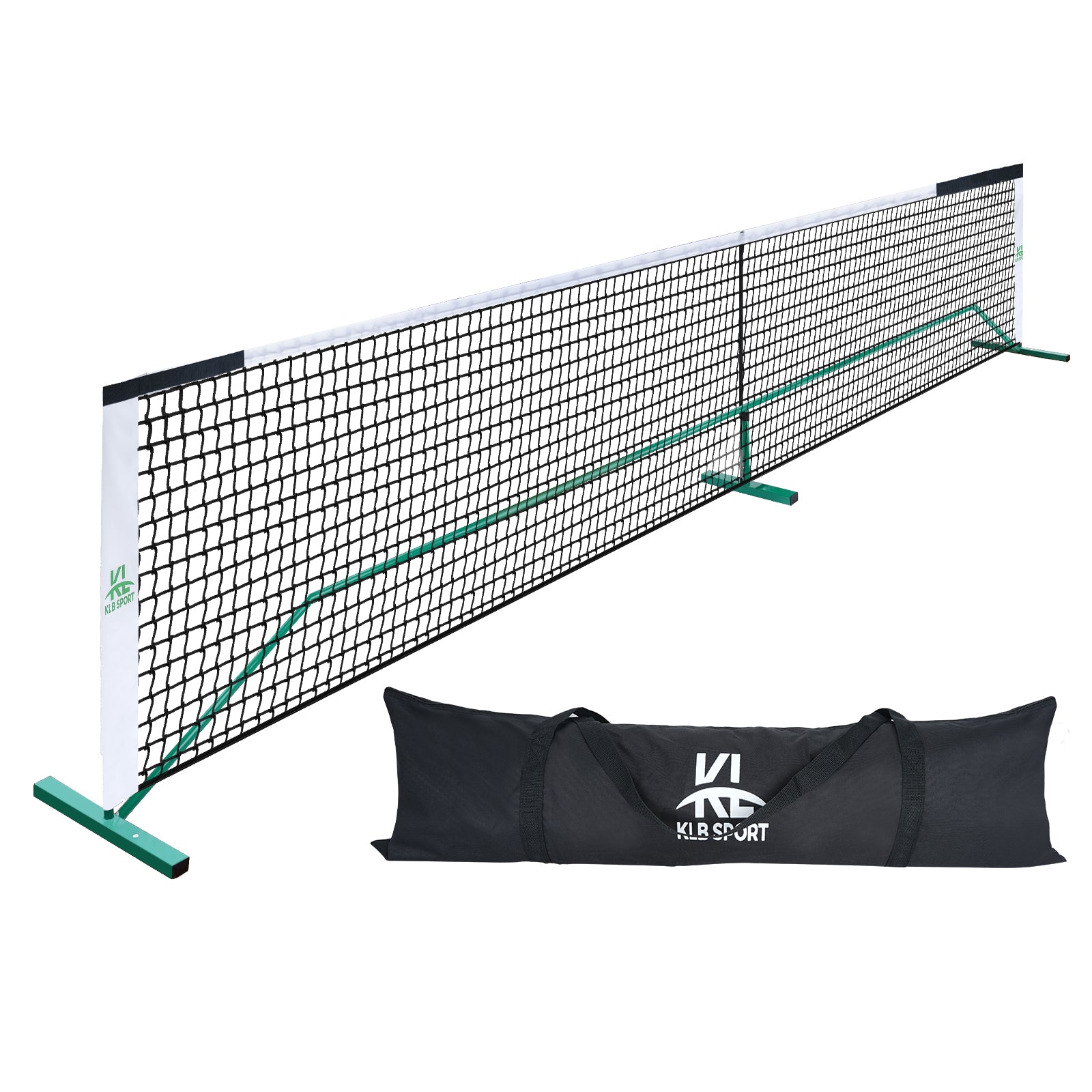 22 Ft Pickleball Net, Steady Metal Frame,Easy Setup For All Weather Resistant Play In Backyards,Outdoor Indoor Driveways And Garages Black White Iron