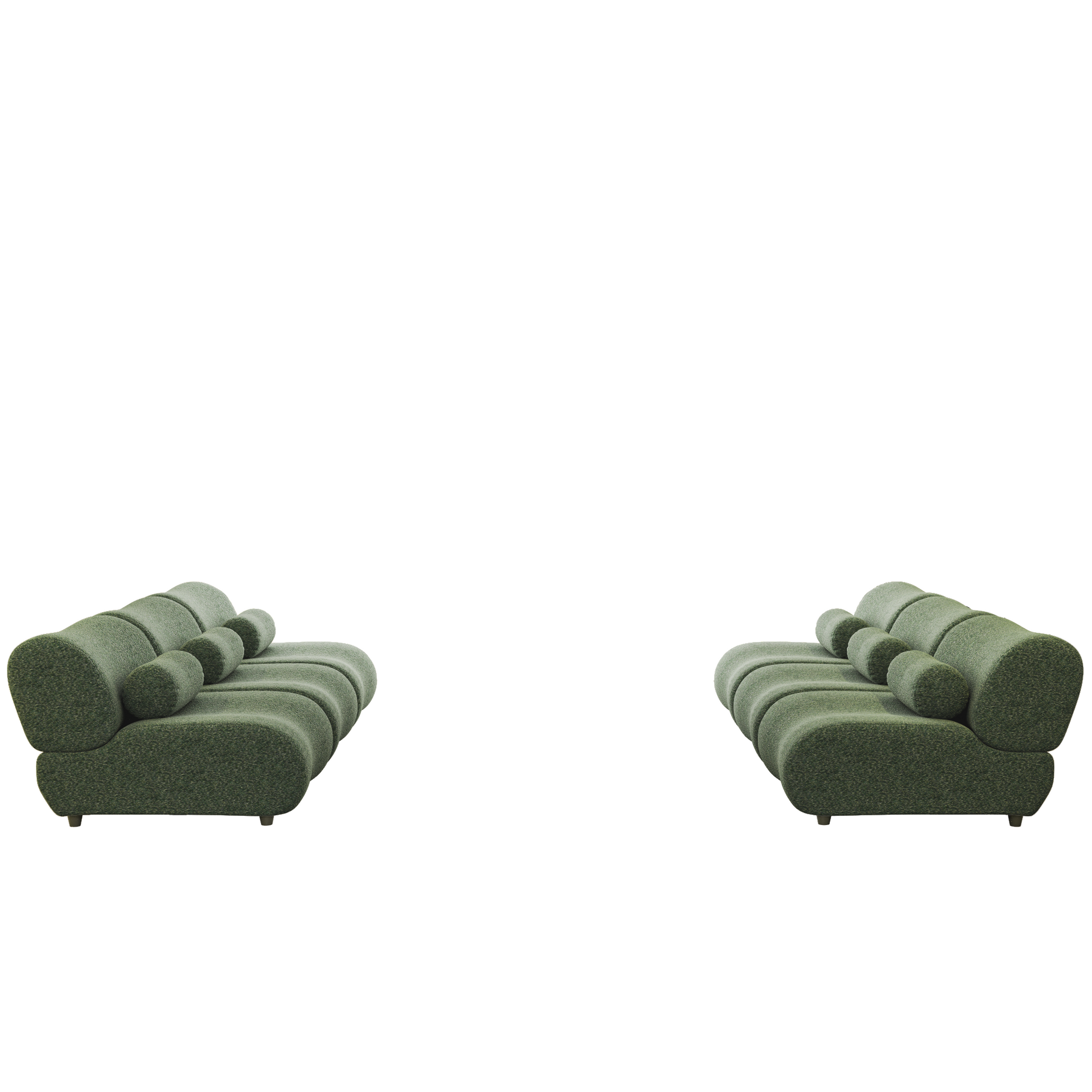 Luxury Green Chenille Fabric Modular Sofa With 6 Piece Configurable Design L Shaped Sectional With Spring Cushions & Hidden Legs Comfortable, Stylish Seating For Living Rooms Green Chenille 6 Seat