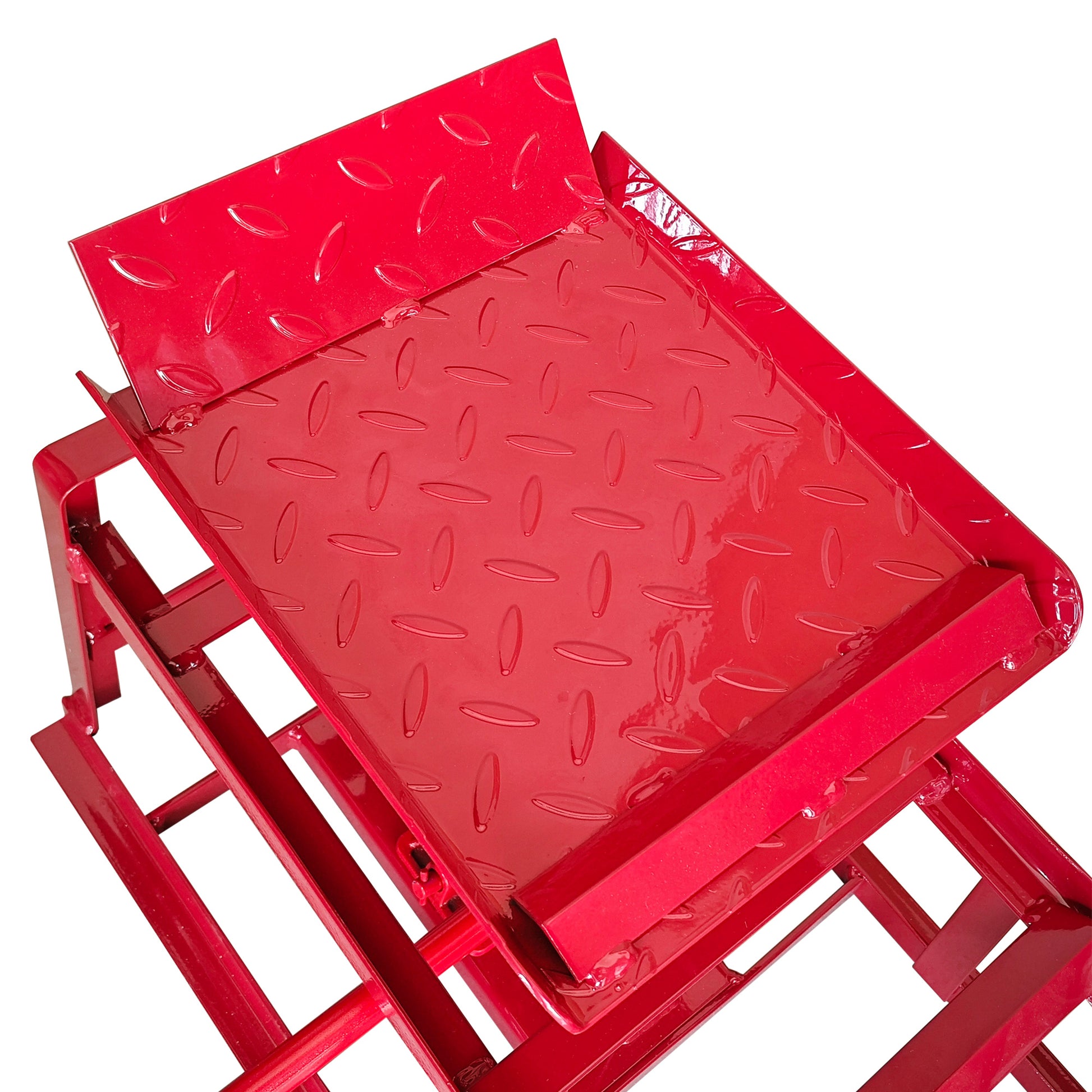 Hydraulic Car Ramps, 2 Pack Car Ramp High Lift, 11000Lbs Automotive Truck Cars Service Ramps, Low Profile Oil Change Ramps With Support Jack For Car Truck Trailer Garage Repair Red Red Industrial