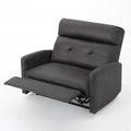 Recliner Chair Double Seats Slate Microfiber