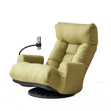 Adjustable Head And Waist, Game Chair, Lounge Chair In The Living Room, 360 Degree Rotatable Sofa Chair,Rotatable Seat Leisure Chair Deck Chair Green Metal Soft Cotton Metal