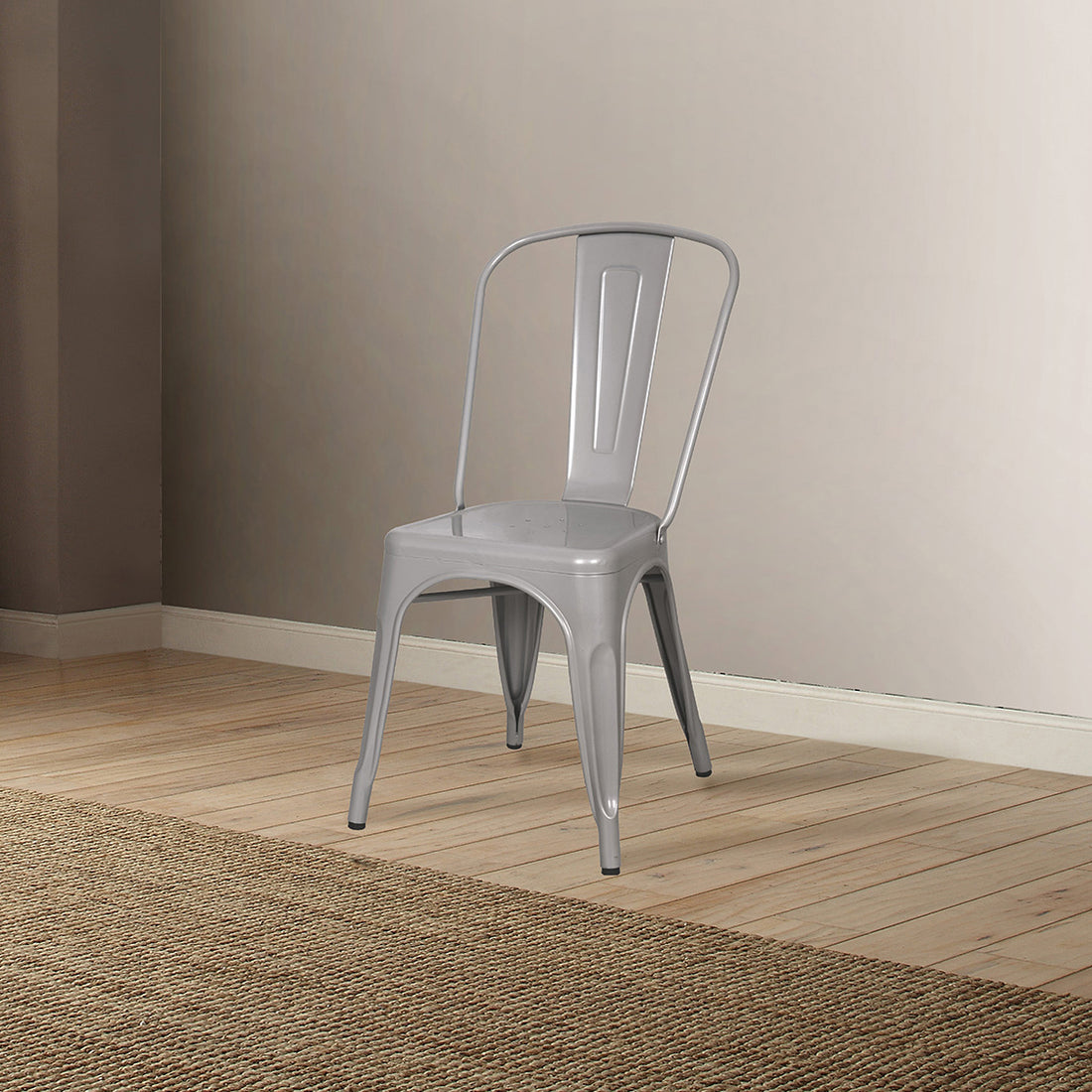 Silver Stackable Side Chair Set Of 2 Solid Silver Dining Room Side Chair Set Of 2 Metal