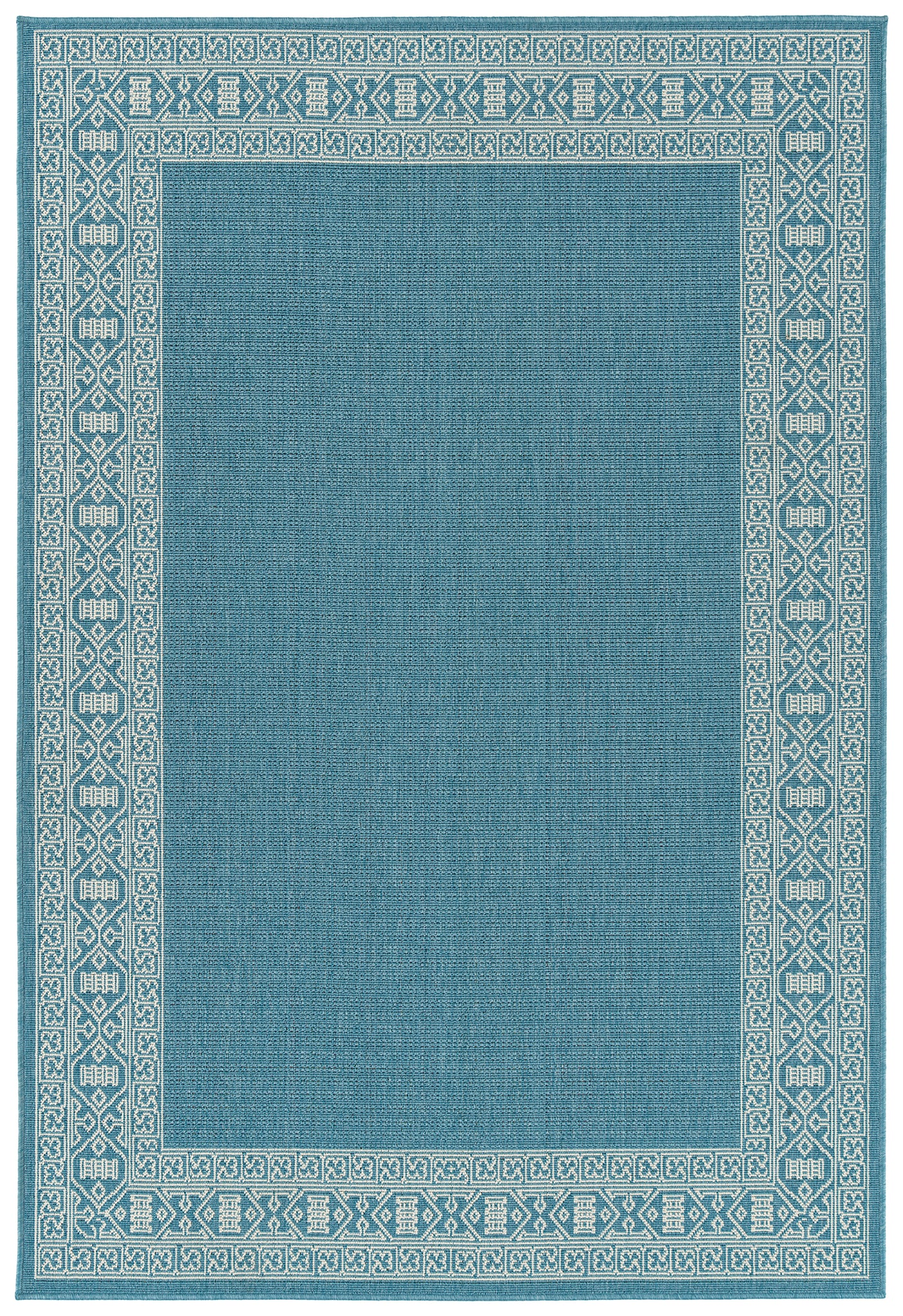 Casual, Traditional, Transitional, Solid Color, Tropical, Coastal, Novelty, Textured Loop Pile 1'9" X 3' Rectangle Throw Rug Light Blue Polypropylene